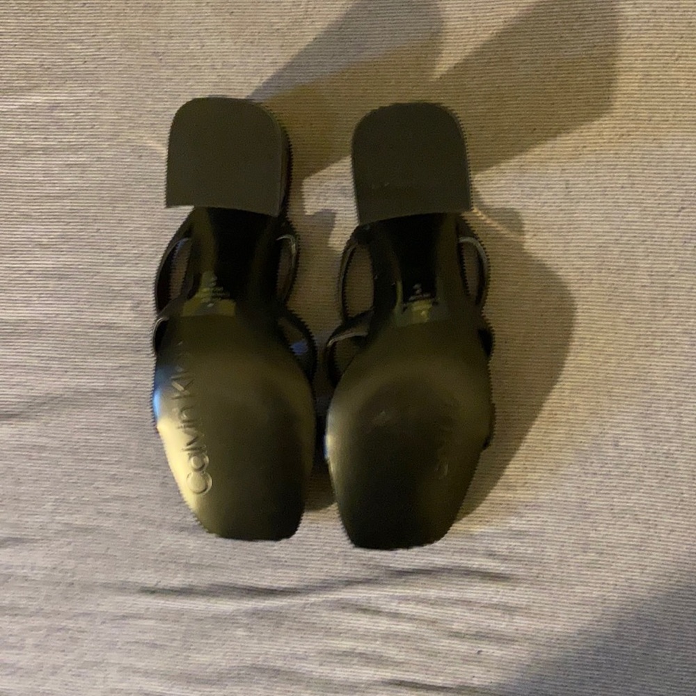 Calvin Klein Black strappy mule
